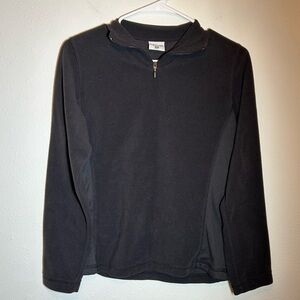 Columbia Women’s Pullover Jacket Size M Black Quarter Zip Fleece Outdoor Hiking